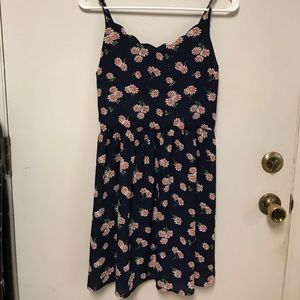 Xhilaration Navy blue & daisies sundress