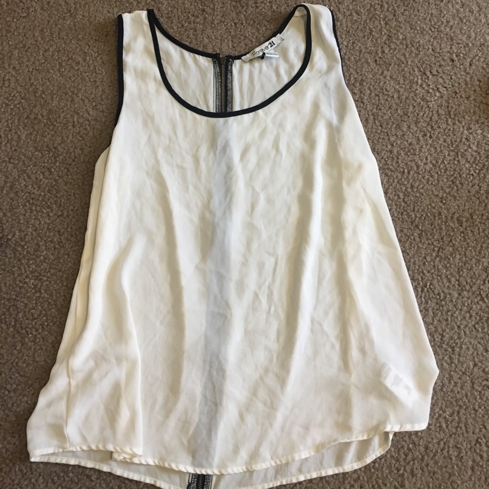 Forever 21 zip up blouse