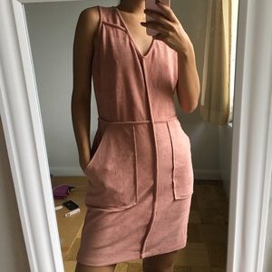 ✅Pink Swayed Sleeveless dress (2 pockets)