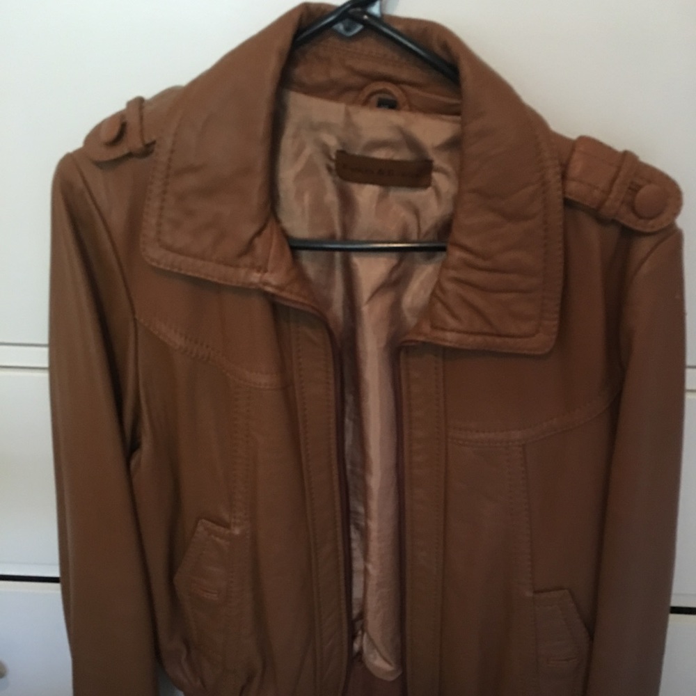 Cognac Genuine Leather Jacket