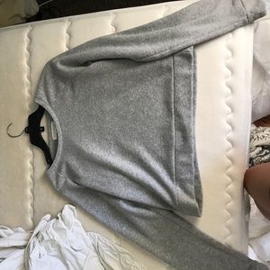 Forever 21 Gray Cropped Sweater