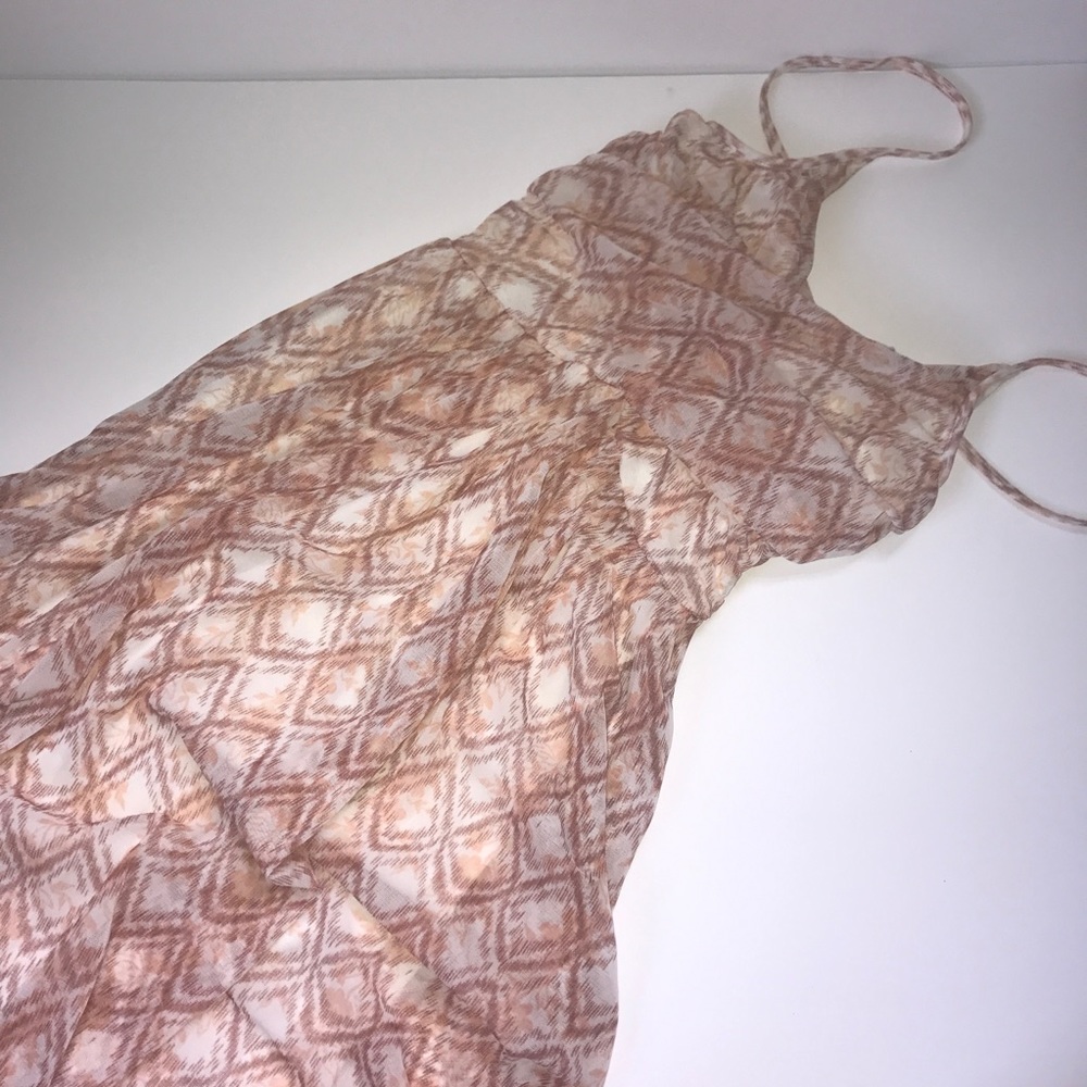 Gauzy, flowy hi-low lined xs free people dress