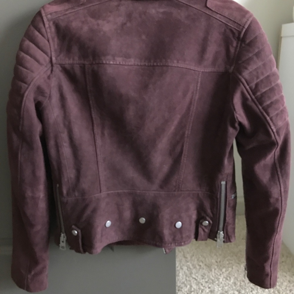All saints purple suede jacket