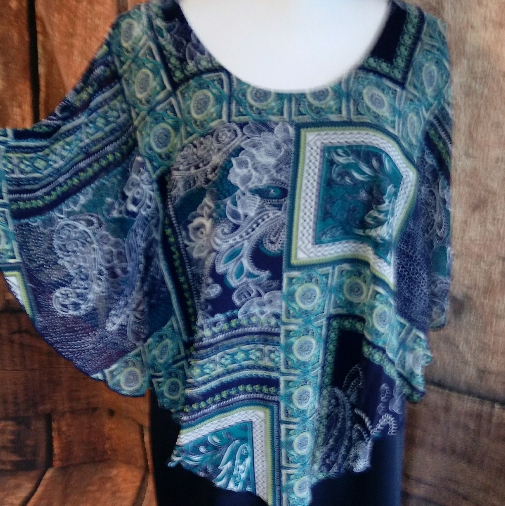 NWT PLUS SZ 20 BEAUTIFUL NAVY BLUES DRESS