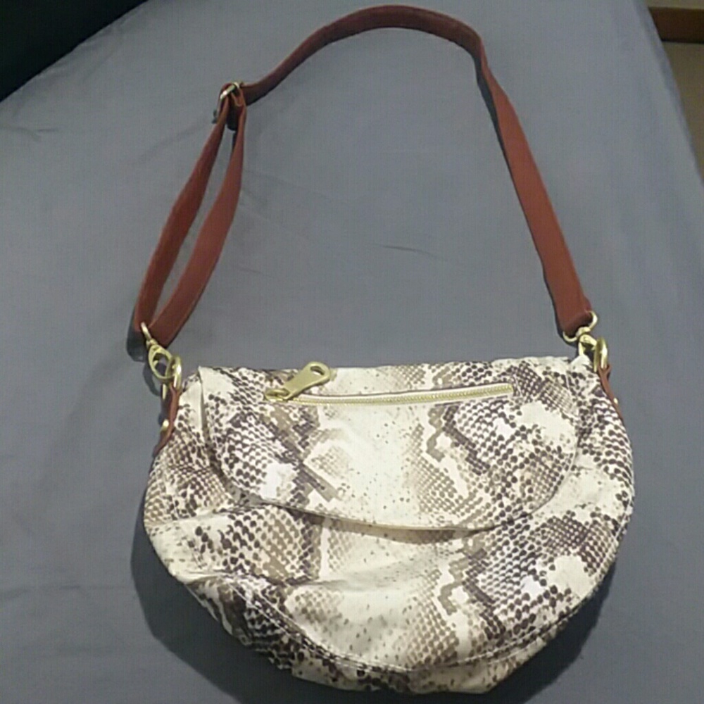 Snake skin print purse