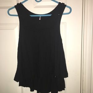 Free People Black Crop Tank top
