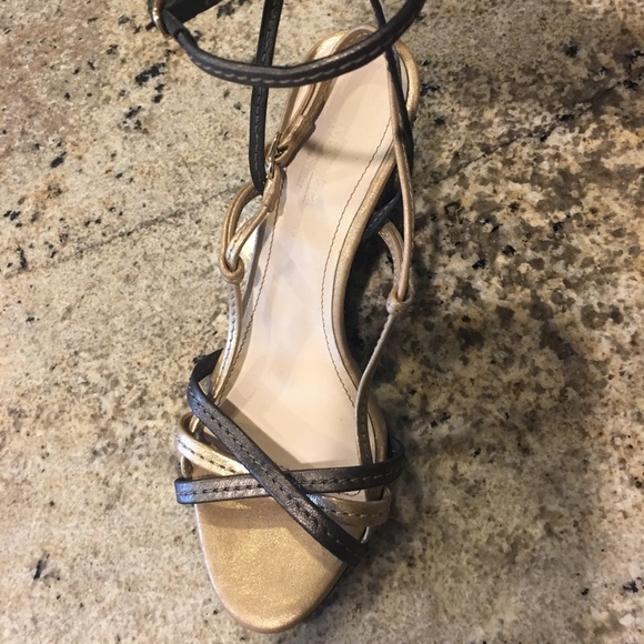 MaxMara Metallic Wedge Sandals - Picture 5 of 10