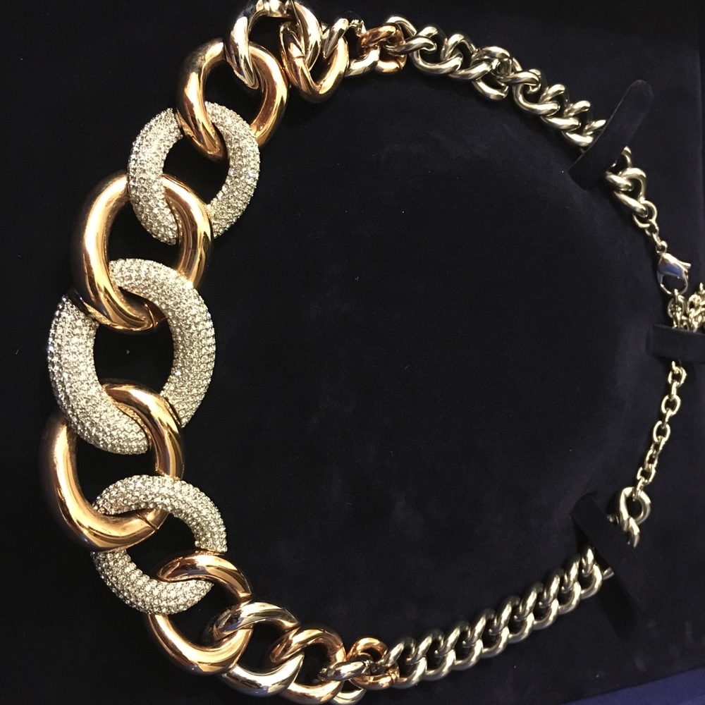 Swarovski Two-tone Rose Gold and Silver Necklace