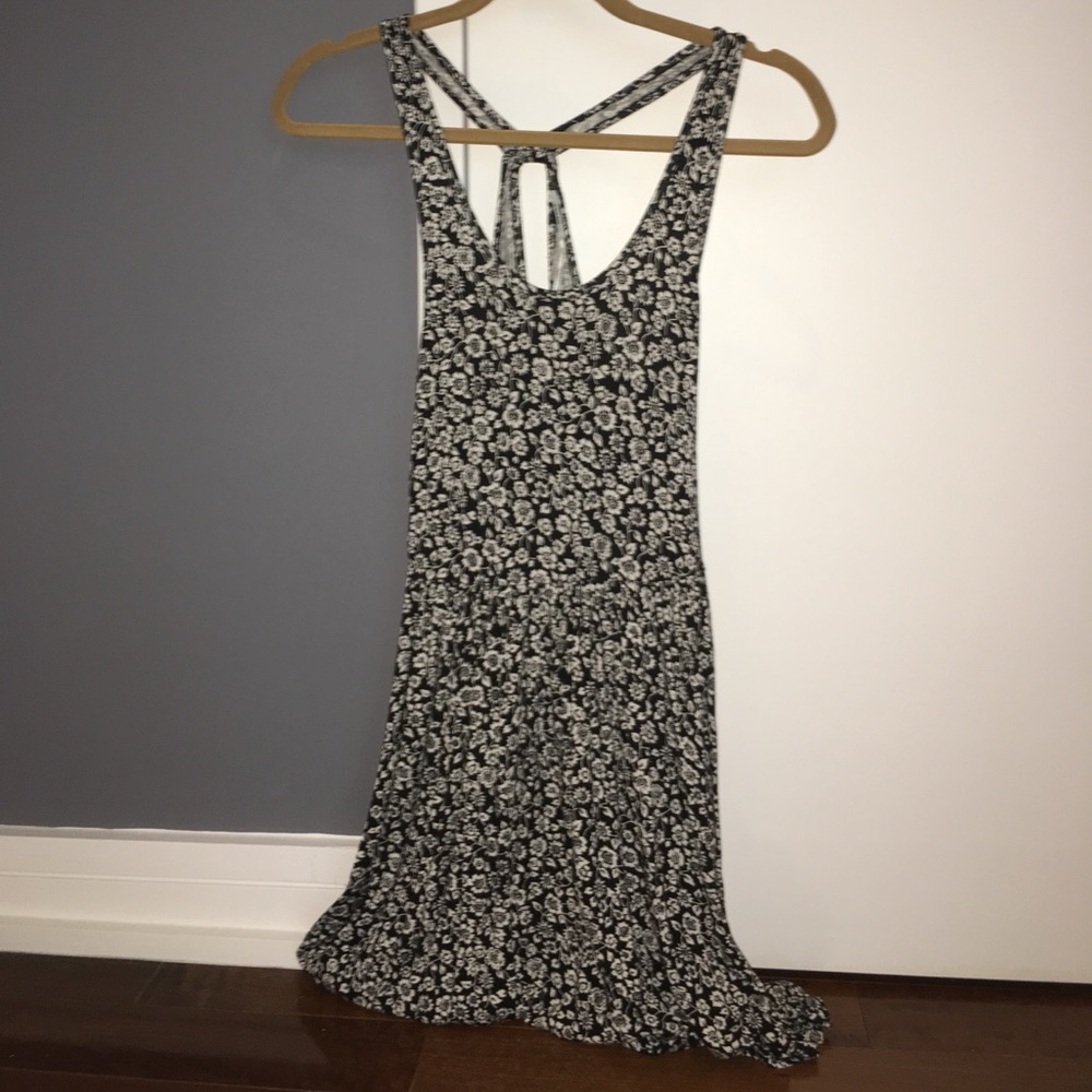 Black and white floral dress