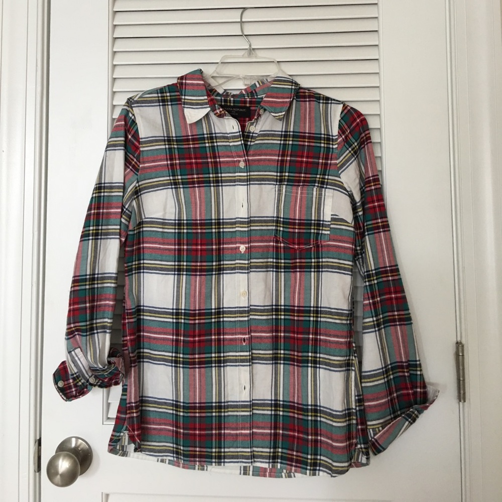 Banana Republic XS flannel button up shirt!