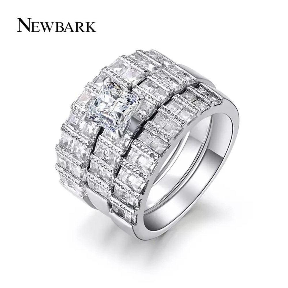 Woman wedding bands cubic zirconia