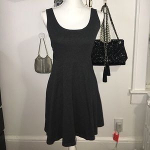 Grey Cotton Skater Dress