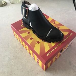 Jeffrey Campbell Flamel black gold bootie