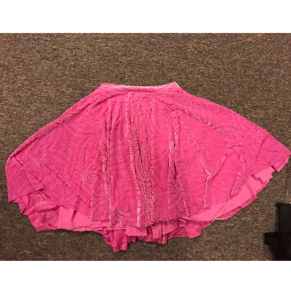 M pink burned Velvet cheerleader skirt black milk