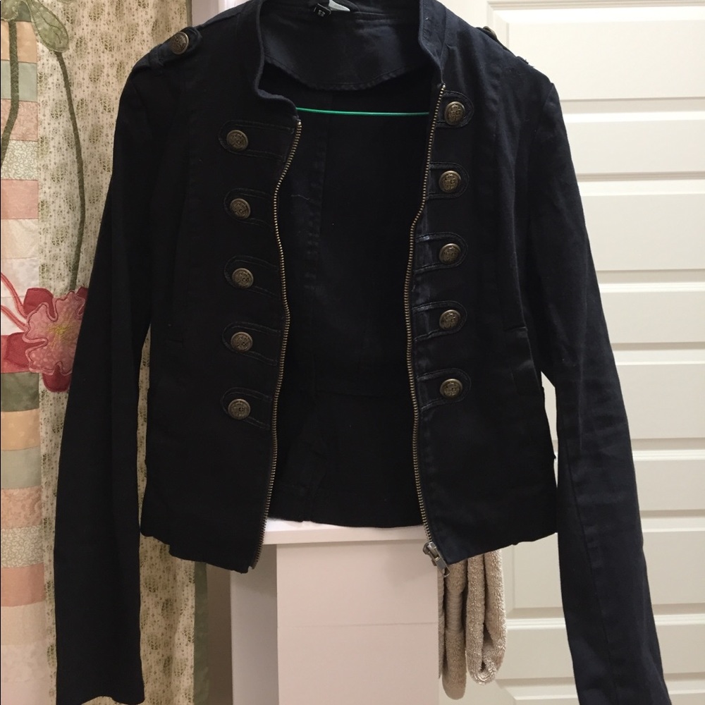 Black military style jacket
