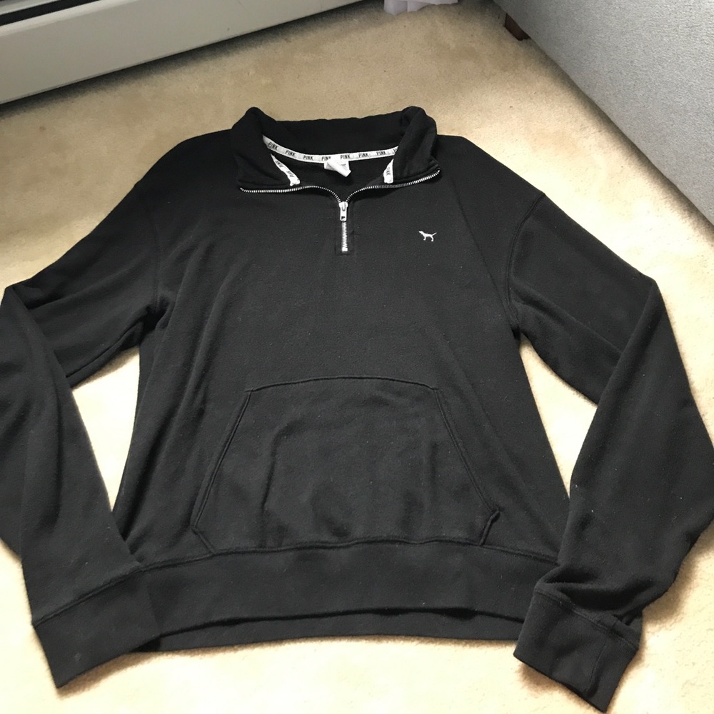Pink/ Victoria secret half zip sweatshirt