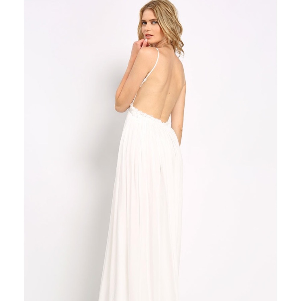 Backless Crochet Maxi Dress