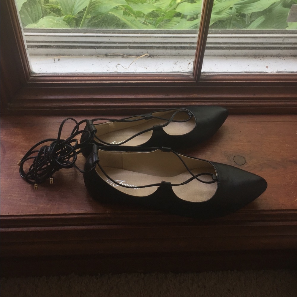 Lace up flats