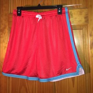 Red Mesh Nike Shorts