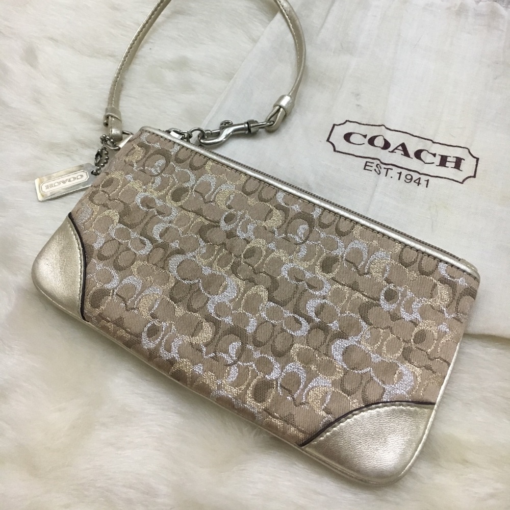 {Coach} Logo Wristlet