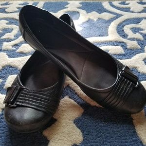 Clarks black *comfy* office flats size 10