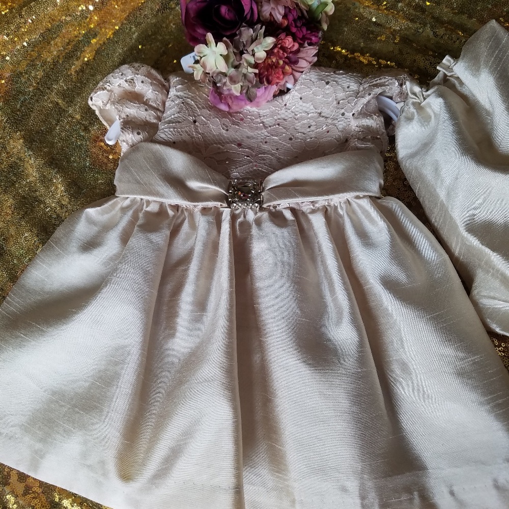 Gold Jayne Copeland dress w/bloomers