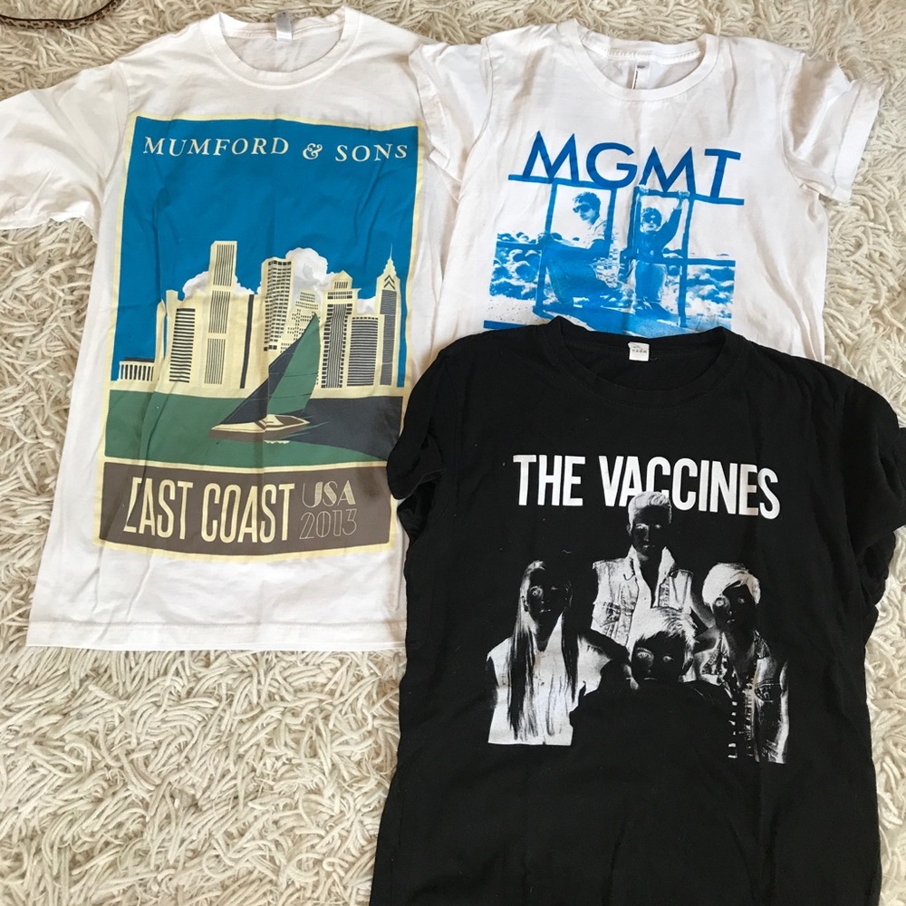 Band tee shirts !!