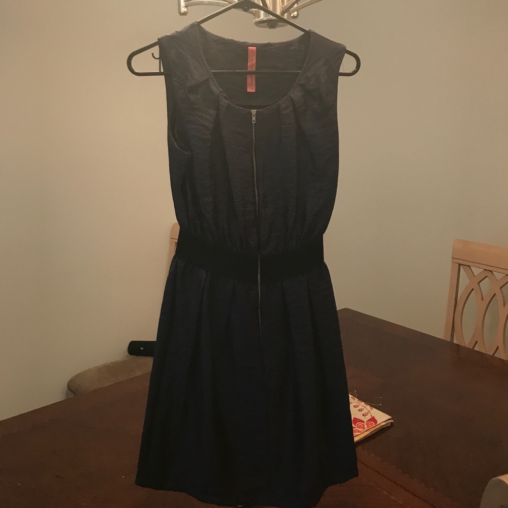 Navy zipper dress