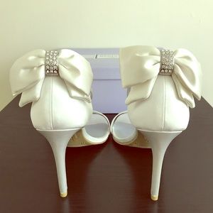 White Heels with a Bow