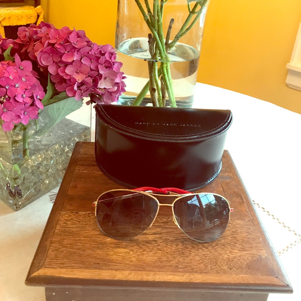 Marc, Marc Jacobs Aviator SemiFrameless Sunglasses