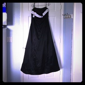 Black and white ball gown