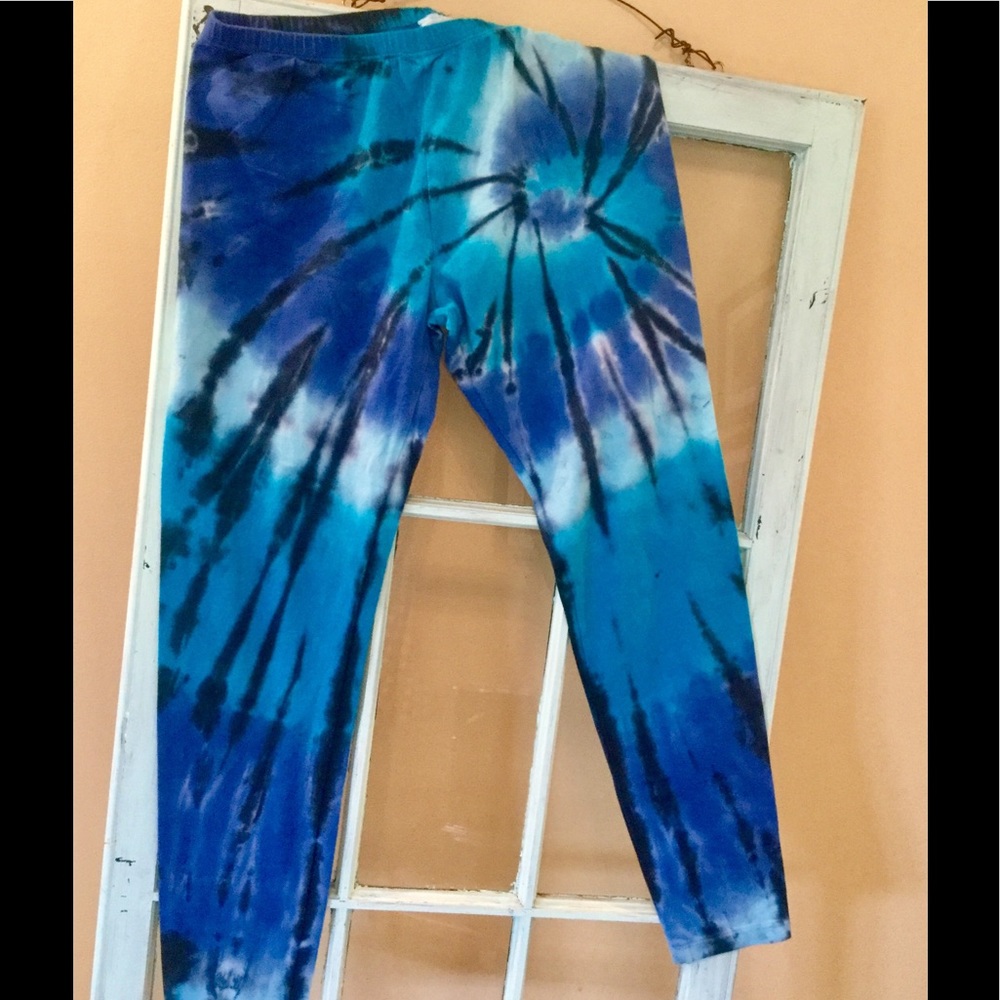 Tie Dye Leggings ~ Groovy Blueberry