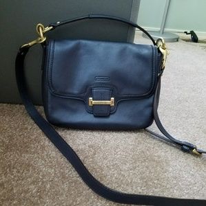 Coach Taylor bag- midnight blue leather