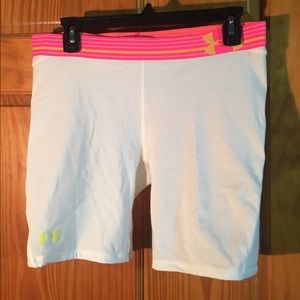 White Under Armour Sliding Shorts
