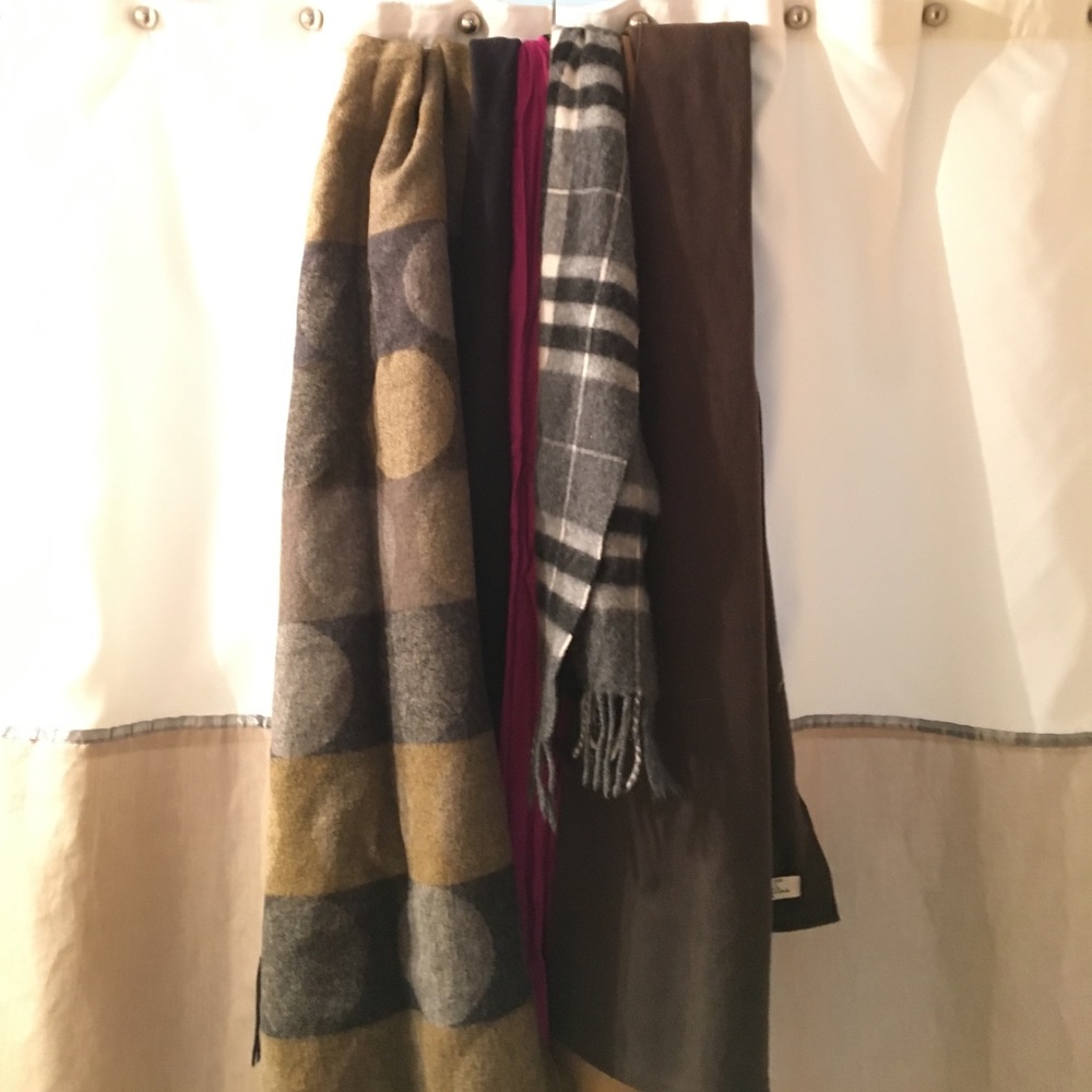 Lot of scarfs good condition one stain on the tan