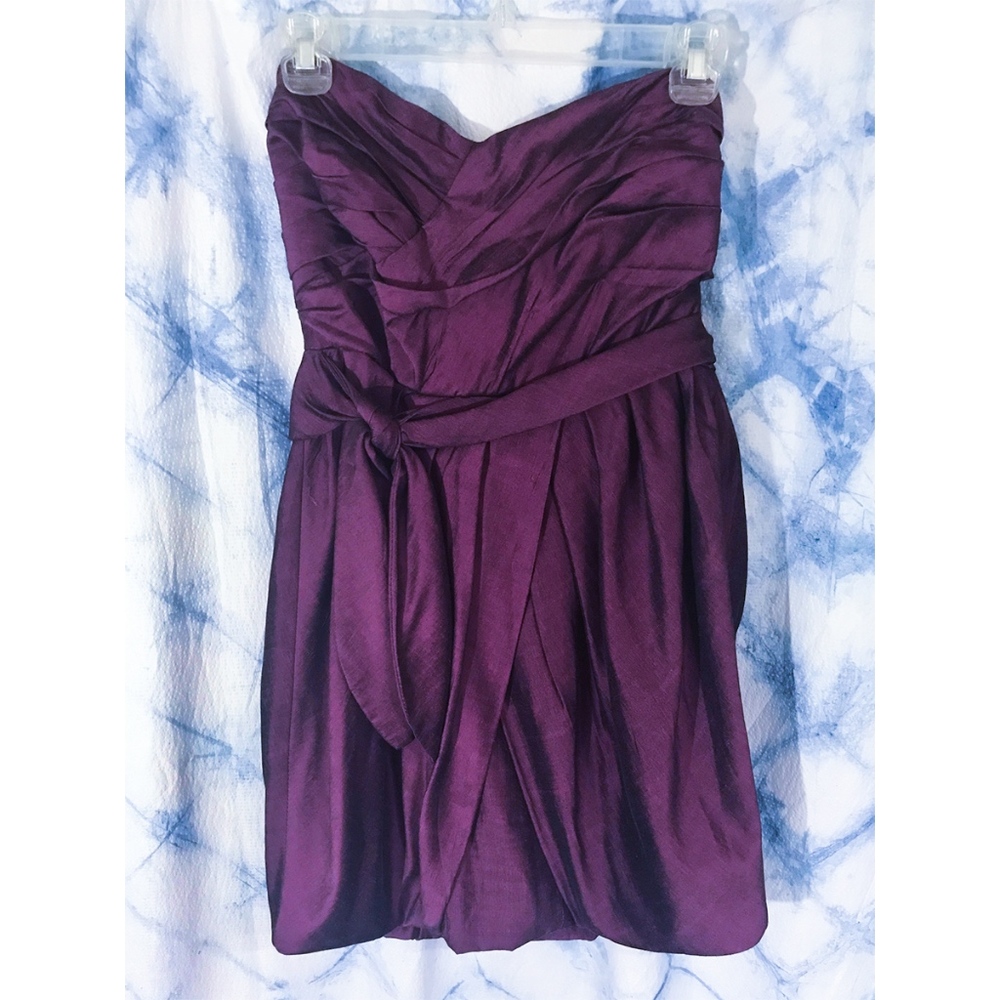 Ya Los Angeles - Purple strapless balloon dress