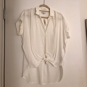 Madewell sheer short sleeve blouse