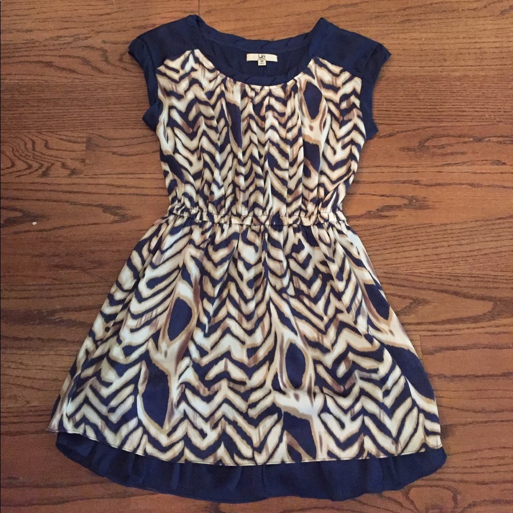 Ya blue and cream dress