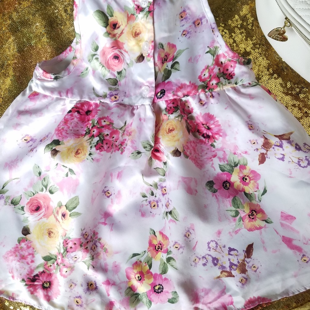 Flowered sleeveless dress - Picture 4 of 5
