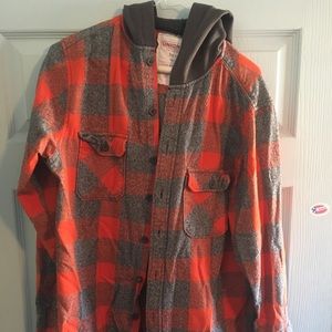 Plaid Flannel with hood