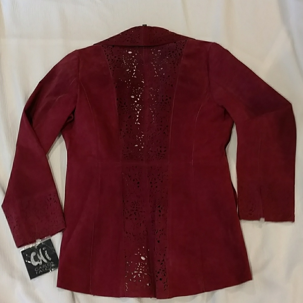 💥SOLD!💥 NWT Carlos Falchi Leather Jacket - Picture 4 of 8