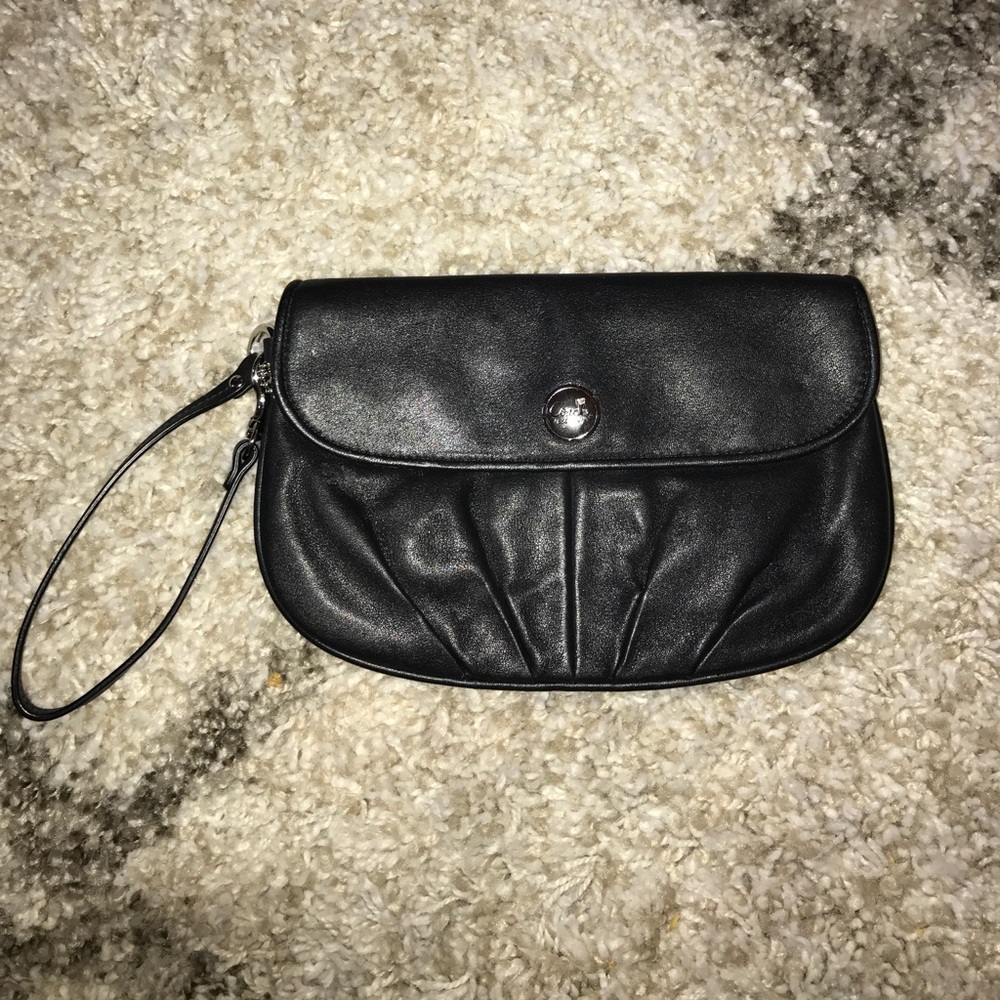 Coach Leather Wristlet Clutch