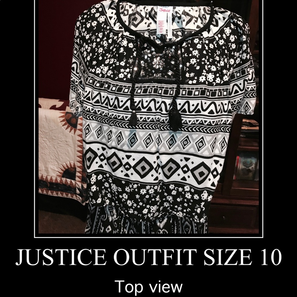 A two piece Justice outfit. Size 1O.