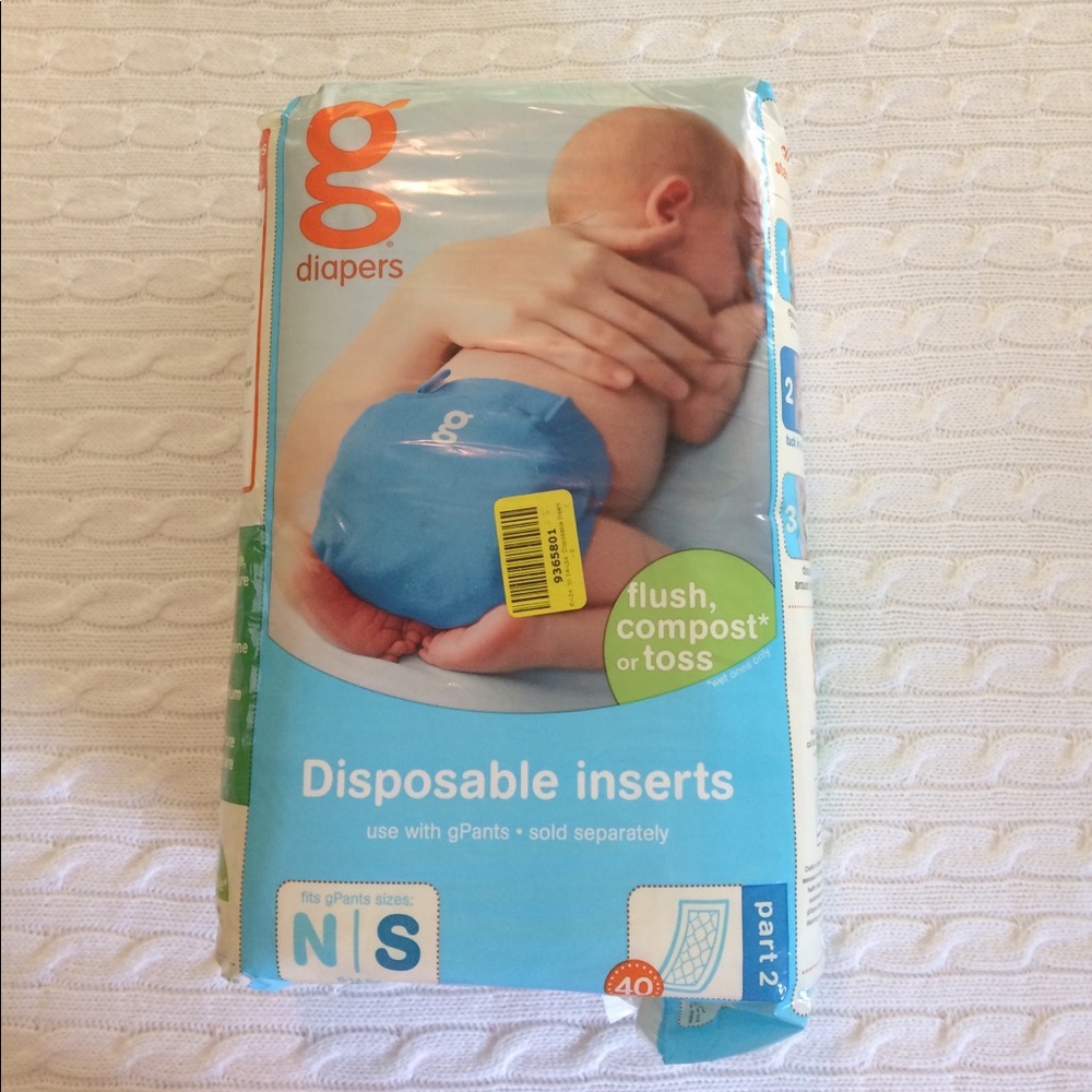 gDiaper flushable inserts 6-14 lbs