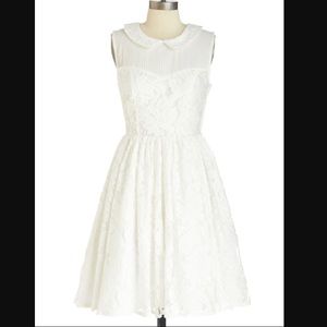 ModCloth white lace dress.