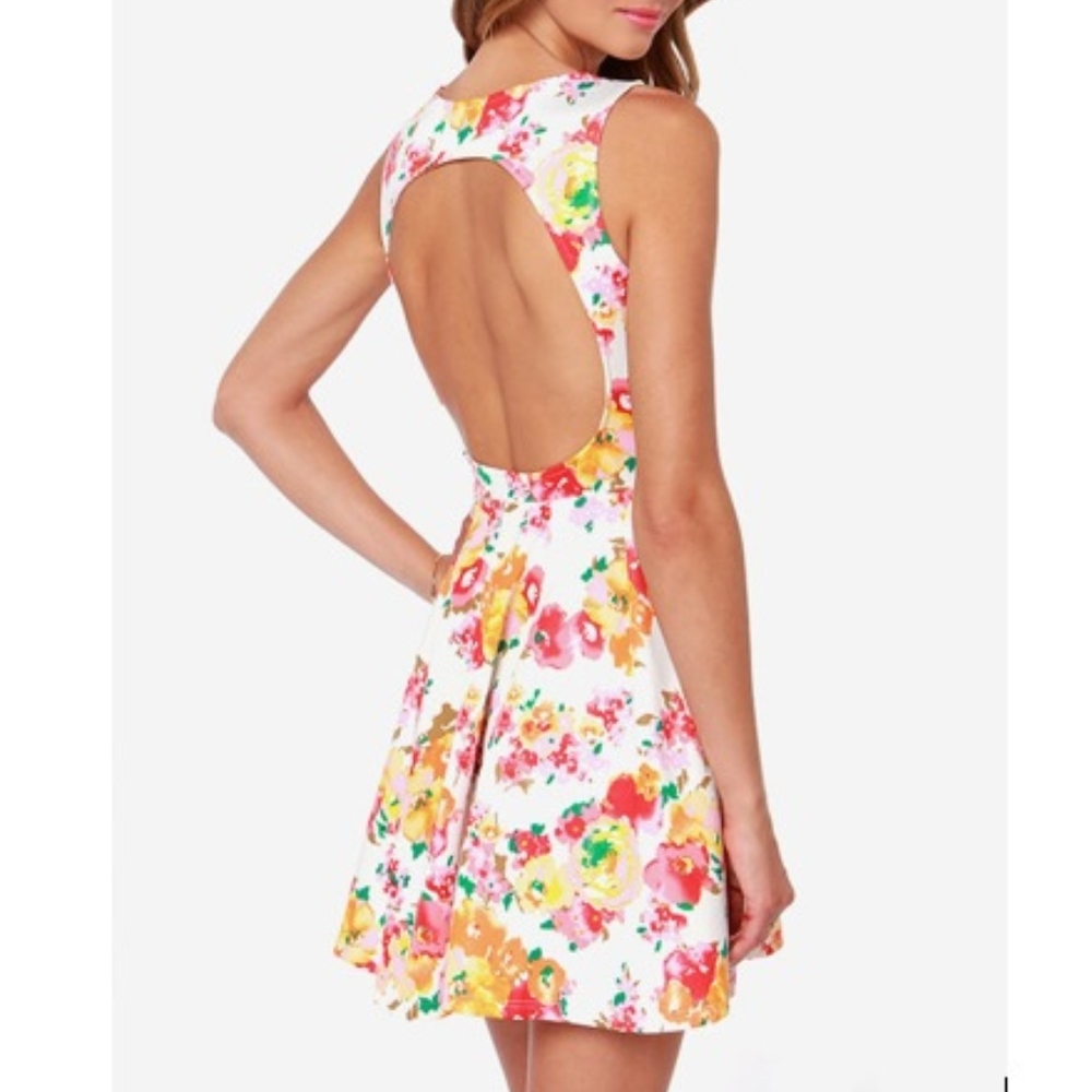 ⚠️SALE ⚠️  IVORY AND RED FLORAL DRESS