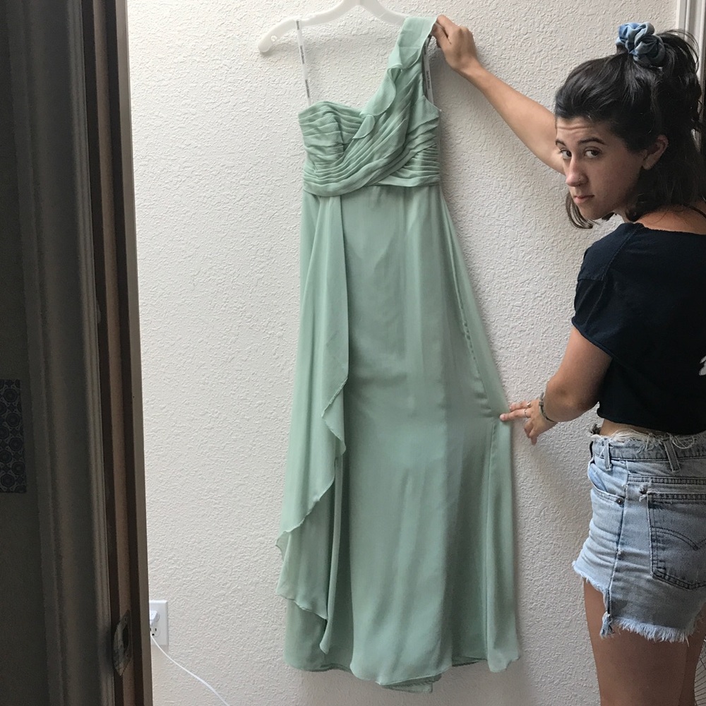 Sage green bride's maid dress