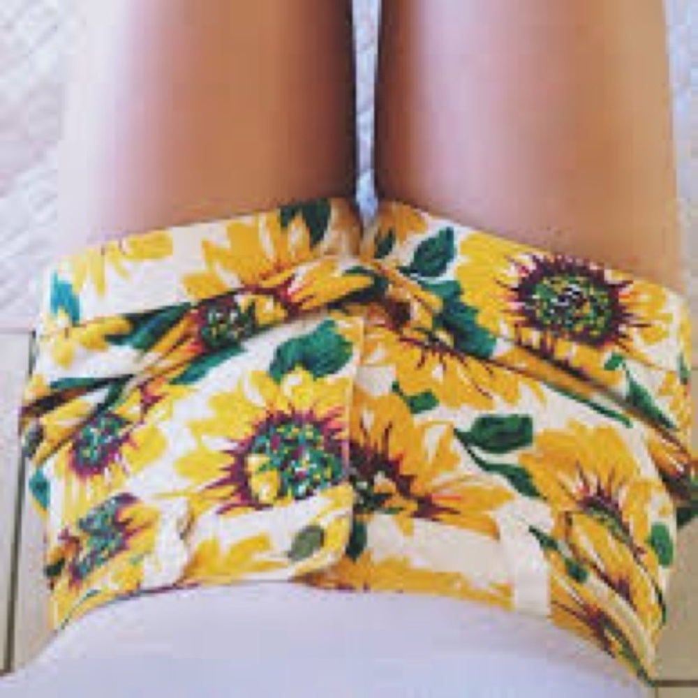 Sunflower High Waisted Denim Shorts