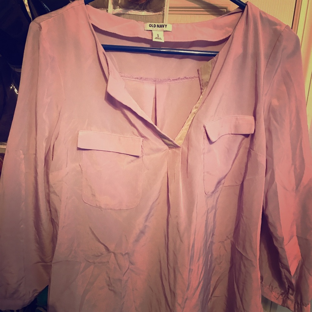 Old Navy sheer light purple blouse