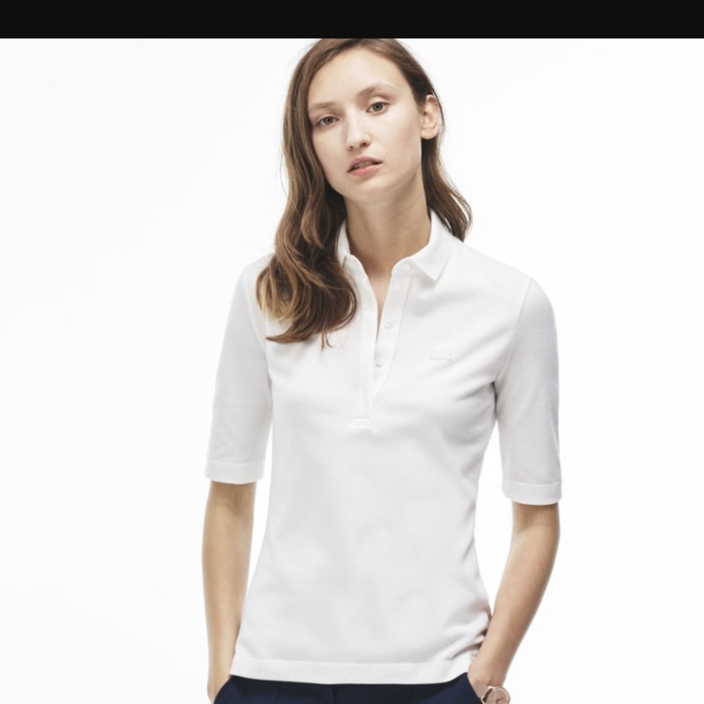 Lacoste 3/4 Sleeve Woman's Stretch Fit Polo